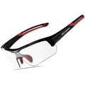 Rockbros 10112 okulary rowerowe / sportowe z fotochromem czarno czerwone - Rockbros