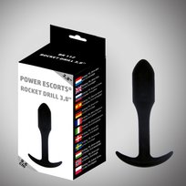 ROCKET DRILL 3,8 INCH BLACK ANAL PLUG 3,8 INCH / 9,6 CM Inna marka