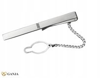 Rodowana Spinka do krawata 925+GRAWER SK04 GANJA