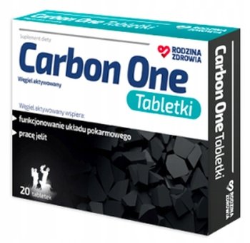 Rodzina Zdrowia, Carbon One, Węgiel w tabletkach, 20 kaps. - Silesian Pharma