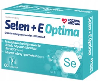 Rodzina Zdrowia, Suplement diety SELEN + E OPTIMA witamina E, 60 tab - Rodzina Zdrowia