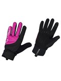 ROGELLI STORM damskie zimowe rękawiczki rowerowe, softshell, czarno-różowe - Rogelli