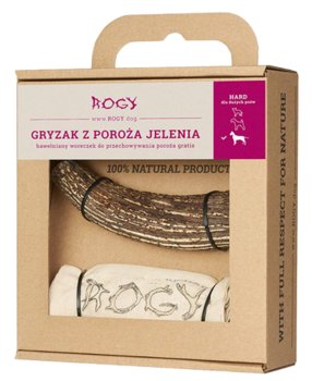 ROGY Twardy gryzak poroże jelenia dla dużego psa L - Rogy