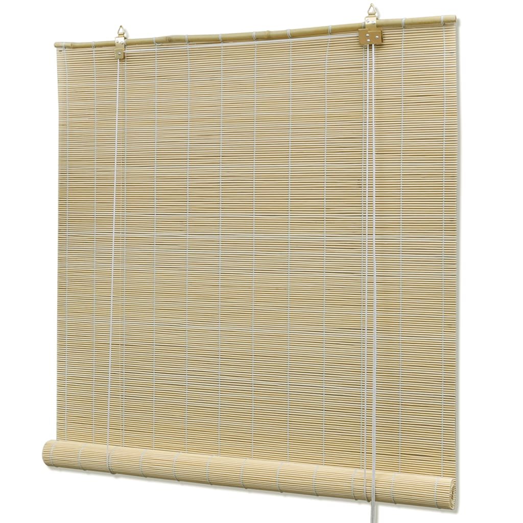 Roleta bambusowa vidaXL, beżowa, 100x220 cm