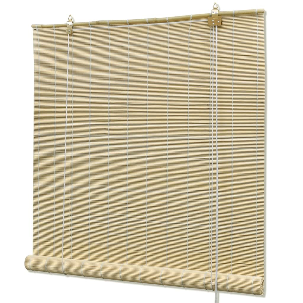 Roleta bambusowa vidaXL, beżowa, 140x220 cm