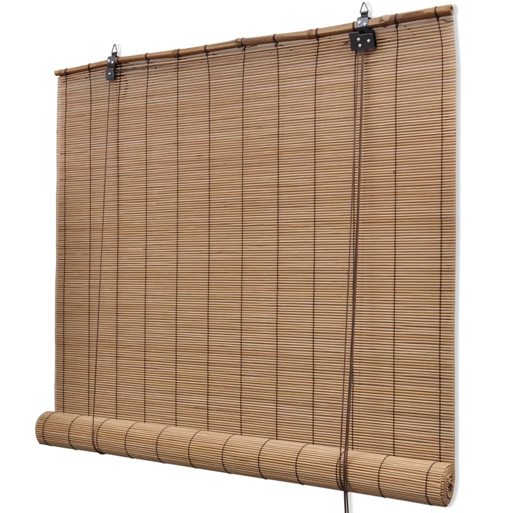 Roleta bambusowa VidaXL, brązowa, 100x220 cm