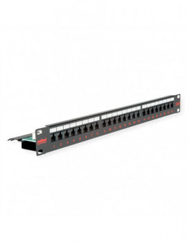 ROLINE Cat.6 (Class E) 19 Patch Panel, 24 porty, UTP, czarny - Roline