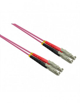 ROLINE FO Jumper Cable Duplex, 50/125µm OM4, LSH/LSH, UPC Polish, LSOH, fioletowy, - Roline