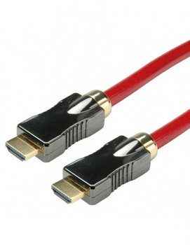 ROLINE HDMI 8K (7680 x 4320) Ultra HD Cable + Ethernet, M/M, czerwony, 2 m - Roline