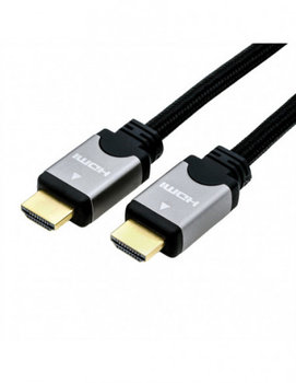 ROLINE HDMI High Speed Cable + Ethernet, M/M, czarny/srebrny, 1,5 m - Roline