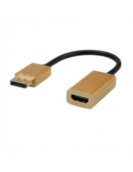ROLINE Kabel Adapter GOLD, DP-HDMI, M/F, v1.2 - Roline