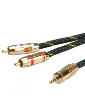 ROLINE Kabel audio GOLD 3.5mm M - 2x RCA M 10m - Roline
