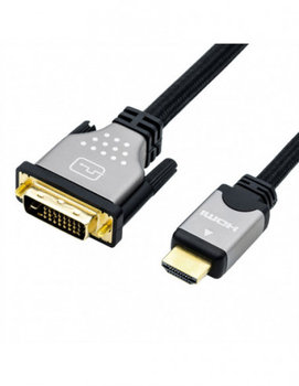 ROLINE Kabel do monitora, DVI (24+1) - HDMI, Dual Link, M/M, czarny/srebrny, 2 m - Roline