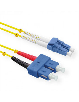 ROLINE Kabel światłowodowy duplex, 9 / 125µm, OS2, LC / SC, żółty, 1 m - Roline