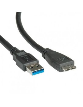 ROLINE Kabel USB 3.0 USB Typ A Męski - USB Typ Micro B męski czarny 0.15m - Roline