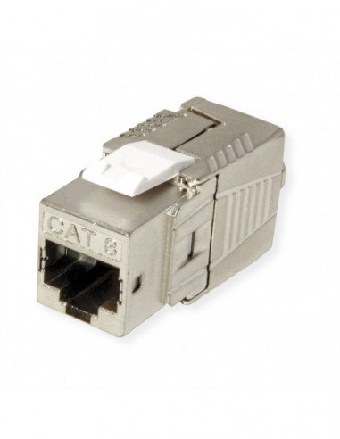 2 Prises RJ45 CAT8 Blindées - Module Keystone Encastrable, Connexion 40 Gbit/s