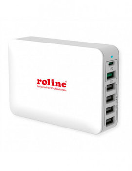 ROLINE Ładowarka USB, 6 portów (4x USB A, 1x USB C, 1x USB A QC3.0), max. 60W - Roline