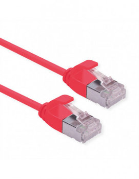 ROLINE U/FTP DataCenter Patch Cord Cat.6A (Class EA), LSOH, slim, czerwony, 5 m - Roline