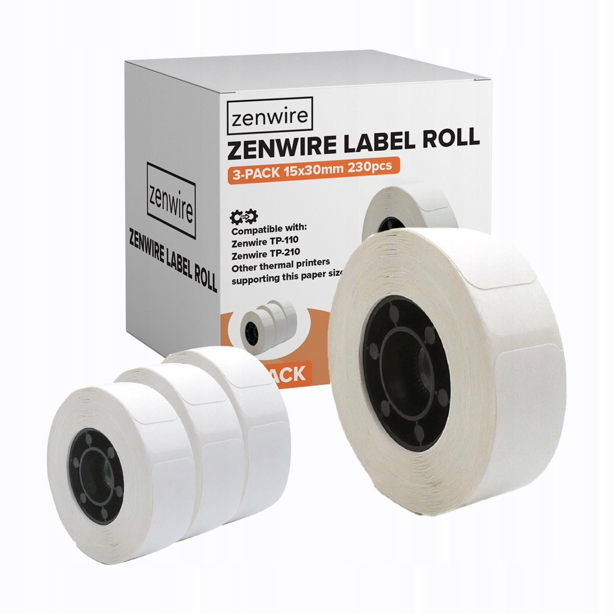Rolka Etykiet Termicznych do Mini Drukarki Termicznej TP-110 3pak 230 ...