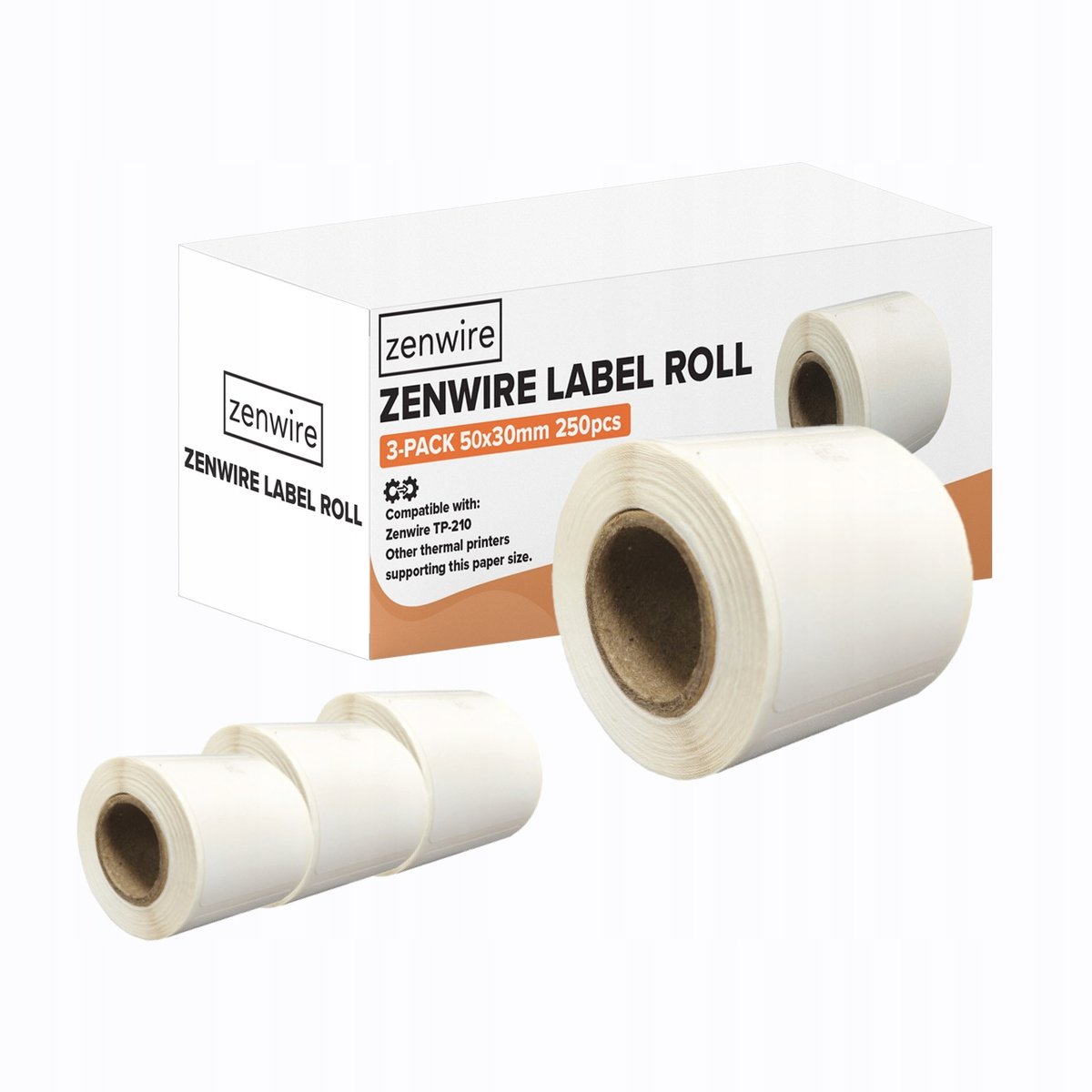 Rolka Etykiet Termicznych do Mini Drukarki Termicznej TP-210 3pak 250 ...