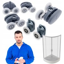 Rolki do Kabiny Prysznicowej Kółka Komplet Rolek Rolka Kabin Prysznicowych