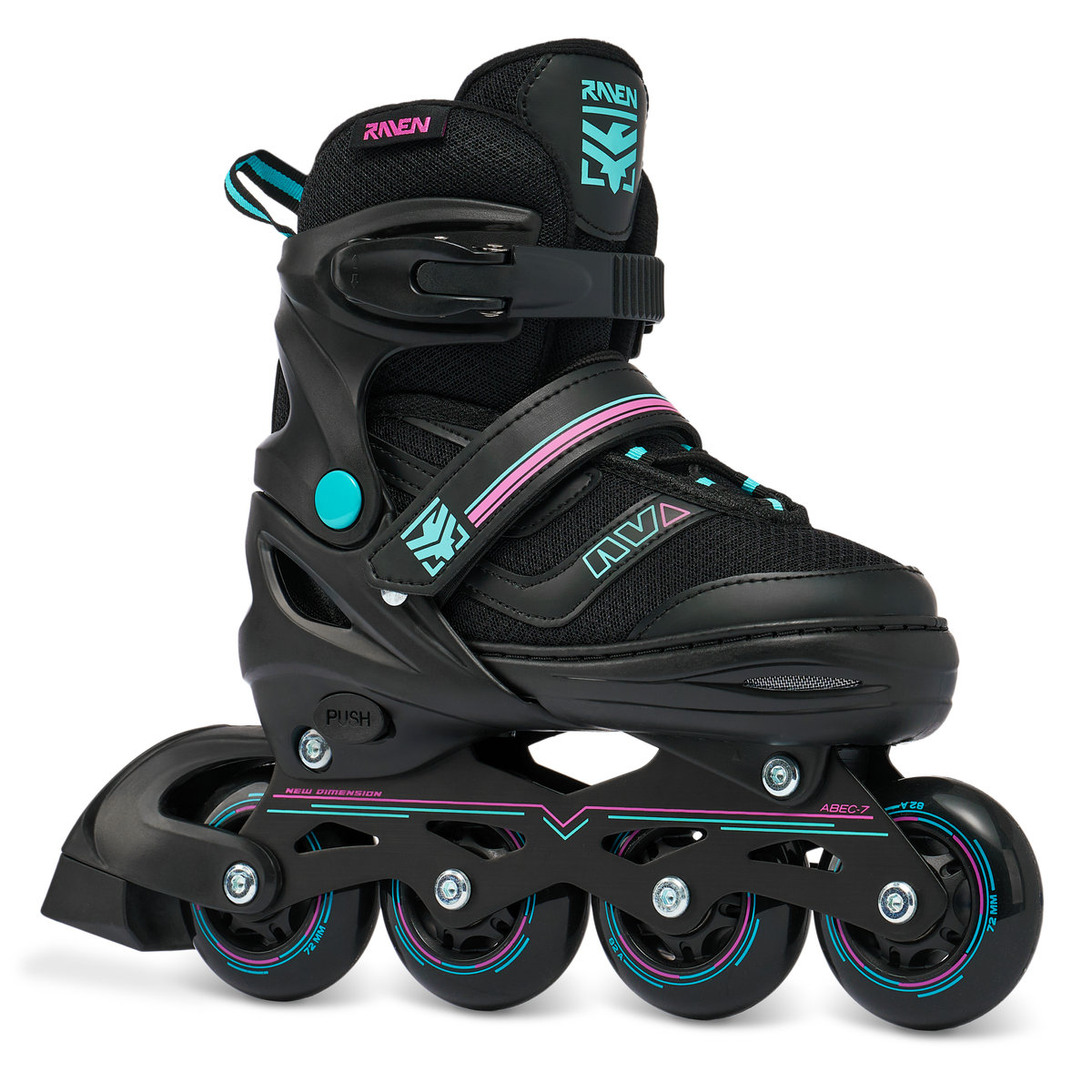 Rolki Regulowane Raven Drill Mint/Pink-Zdjęcie-0