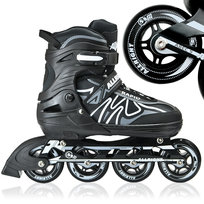 ROLKI REGULOWANE ROZMIAR 39-42 RAPID duże koła 84mm ABEC9 czarne dziecięce