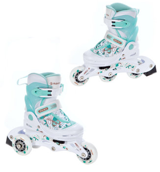 Rolki Wrotki 2w1 Raven Laguna White/Mint 26-29 - Raven