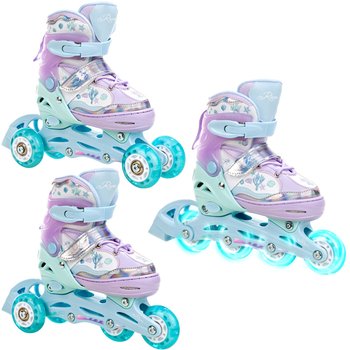 Rolki Wrotki 3w1 RAVEN Isla Świecące Kółka LED - Raven