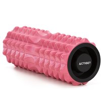 Roller fitness do masażu ciała Actiget masażer piankowy wałek średnio twardy, różowy Actiget