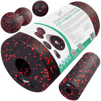 Roller Wałek Do Masażu Piłka Duoball Zestaw Fitnes