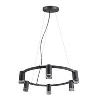 Roma 6xgu10 lampa wisząca czarna