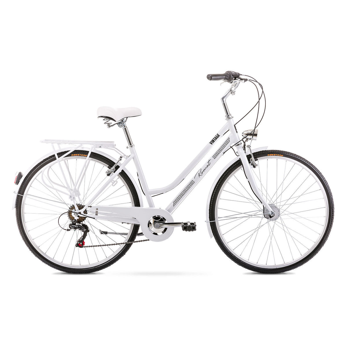 Romet, Rower miejski, Vintage D, M 28", biały 2021, unisex Romet
