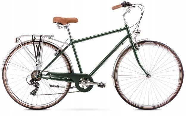 Фото - Велосипед Romet Rower miejski męski z przerzutkami  28 cali zielony 