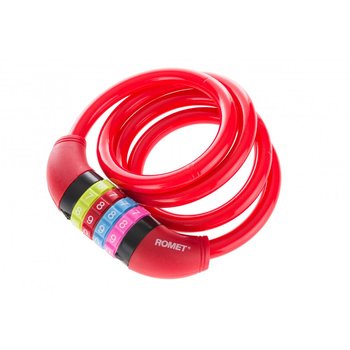 Romet, Zamknięcie spiralne na szyfr, 10x1000 mm, czerwony - Romet