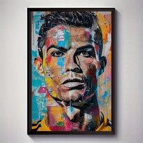 Ronaldo Plakat A3 w ramie Ellivex dekoracja pokoju Piłka nożna sport CR7 Deco-Online