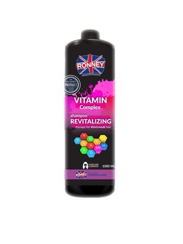 Ronney, Vitamin Complex, rewitalizujący szampon do włosów z kompleksem witamin, 1000 ml - Ronney