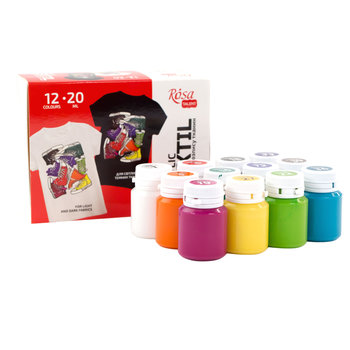 ROSA, Farby Do Tkanin Style 12X20 Ml - ROSA