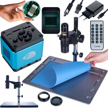 Rosfix Mikroskop cyfrowy Earth Pro MCEP-0.5X + Kamera Aquarius PRO KMAP-HDMI-USBC 8,29mp + Metalowa baza 430x355x8mm z silikonową matą - Rosfix