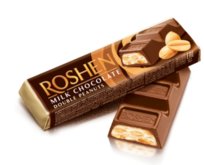 Roshen Baton Milk Chocolate Double Peanuts z Nadz. Arachidowym 39g