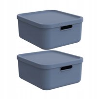 ROTHO ALBULA PUDEŁKA Z POKRYWKĄ 2X 20L NIEBIESKI