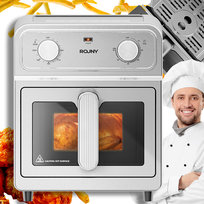 ROUNY BlazeS Air Fryer 6L 1700W Frytkownica Beztłuszczowa z Okienkiem Stal Nierdzewna 80–200°C Timer 60 min ROUNY