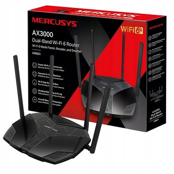 ROUTER WIFI SIECIOWY BEZPRZEWODOWY MERCUSYS WIFI6 AX3000 5GHZ DUAL-BAND - Mercusys