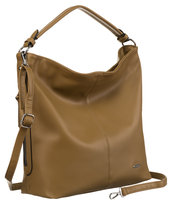 Rovicky torebka shopper bag duża pojemna na ramię damska miękka beżowa