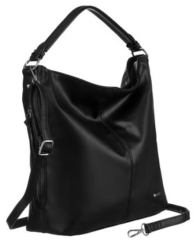 Rovicky torebka shopper bag duża pojemna na ramię damska miękka czarna - Rovicky