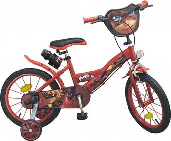 Rower 16 Cali Dla Dziewczynki Miraculous Czerwony Z Koszem - Disney
