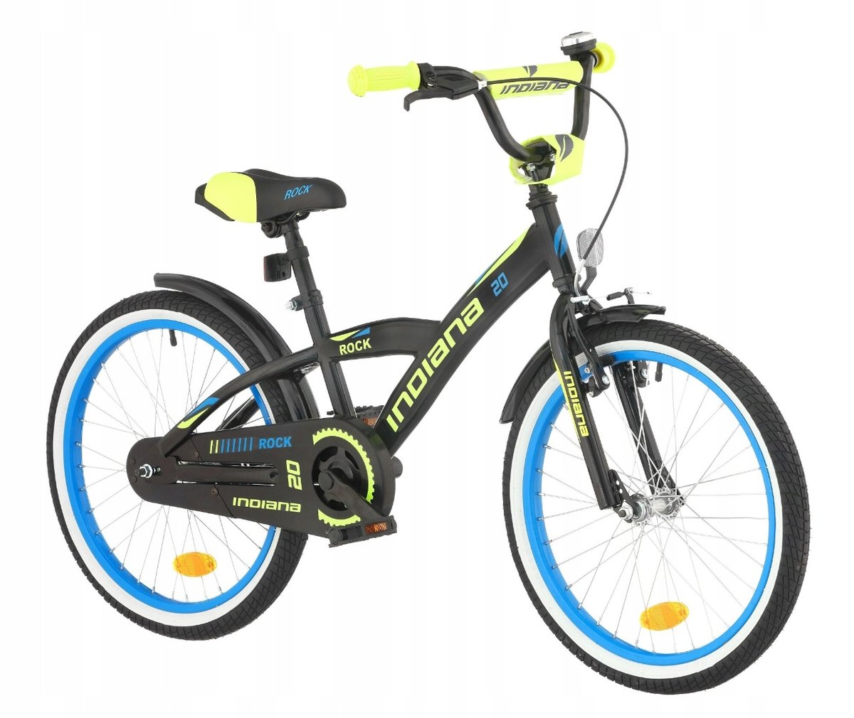 Rower dziecięcy INDIANA Rock Boy 20 cali dla chłopca Czarno żółty ...