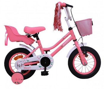 Rower dziecięcy Magic 12 Cal 21 cm Dziewczyny Hamulec gwintowany Różowy - Inna marka