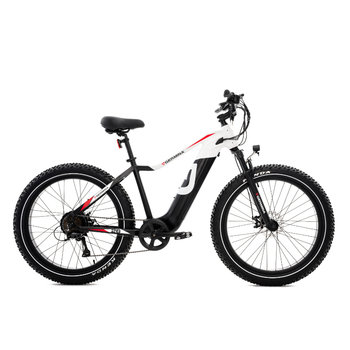 Rower elektryczny, 26", fatbike, czarno-biały, E-BIKE, GERMINA / Germina - Inna marka
