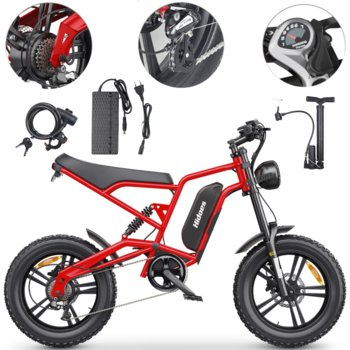 Rower Elektryczny Męski Damski Górski MTB Pojazd Hidoes B6 1000W 50KM E-Bike Shimano  - Hidoes